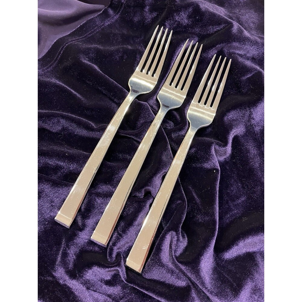 Dansk Meridian Glossy 18/10 Stainless Steel Dinner Forks 8 1/4" Set Of 3